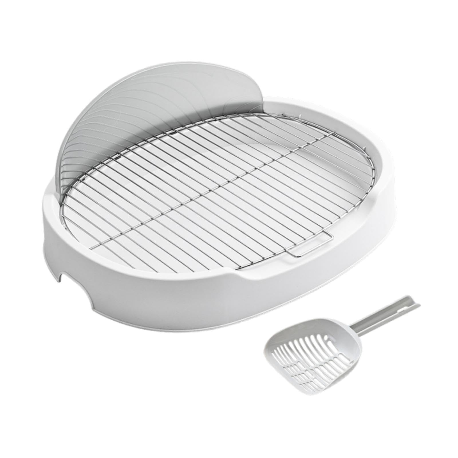 Generic Dog Toilet Pet Pee Toilet Puppy Potty Tray,Indoor Pet Litter Pan,Anti Splashing,Litter Box Training Corner for Small Dogs Cat, White, 15mm