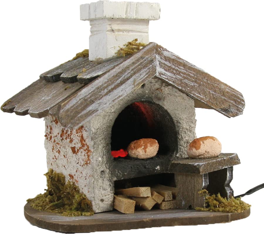 dekoprojekt Krippenzubehör Backhaus klein mit Licht
