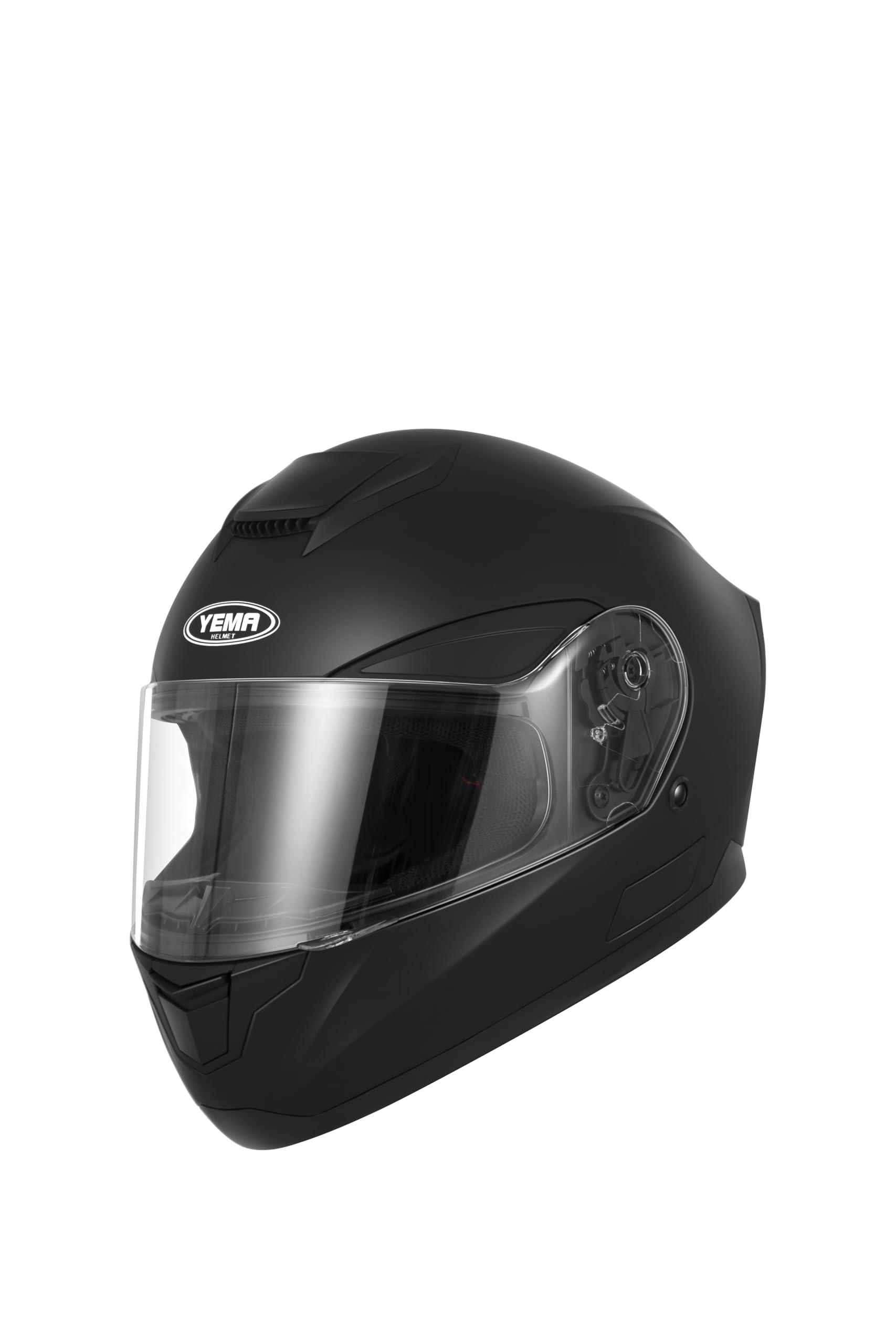 Casco Integrale Moto Scooter ECE Omologato - YEMA YM-831 Motorino Caschi Integrali Donna Uomo, Nero opaco (Nero opaco, Large)