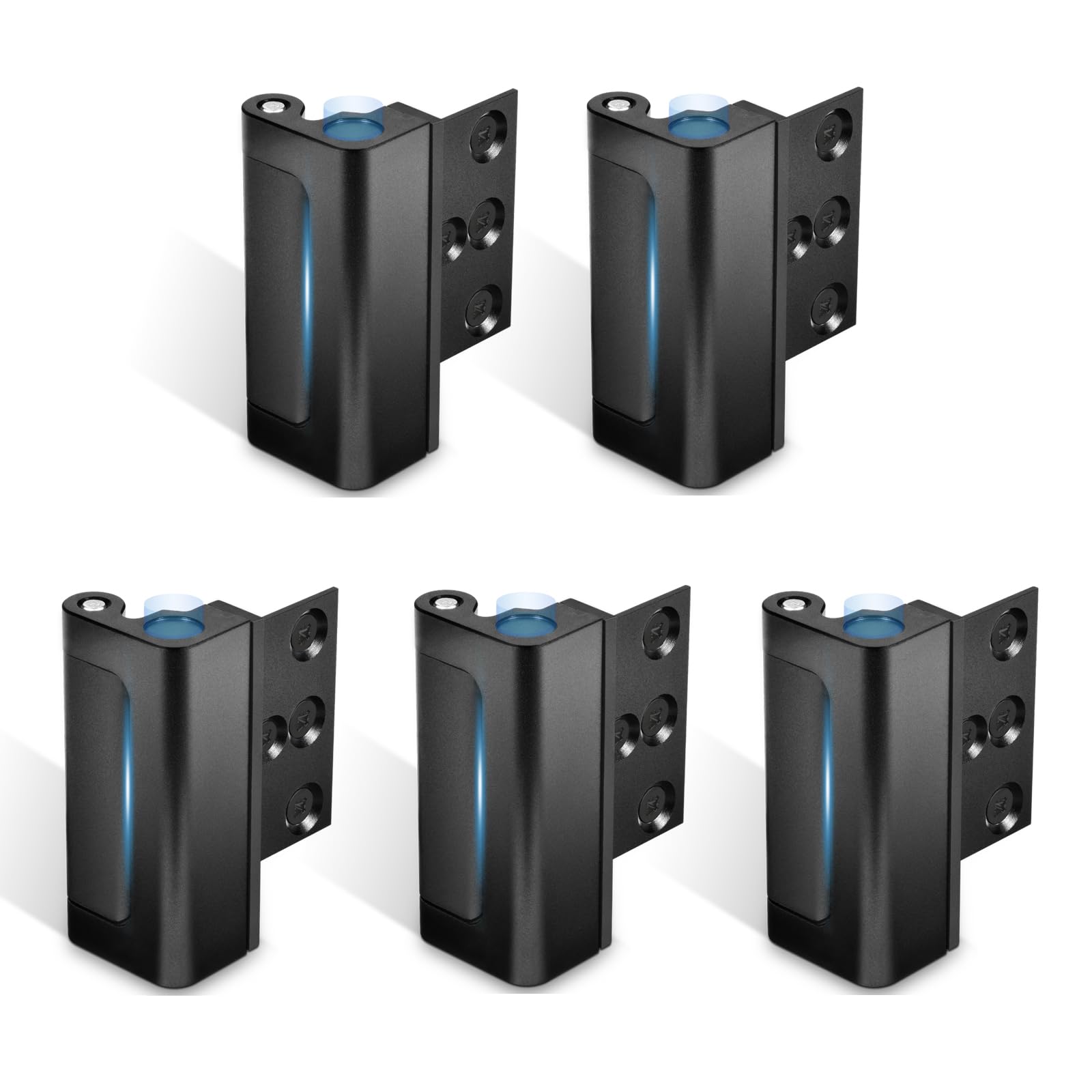 Steinwhale Door Reinforcement Lock, 5PACK Home Security Door Lock Withstands 800 lbs, Childproof Top Door Lock Latch for Toddlers Safety, Inside Night Defender for Inward Swinging Doors