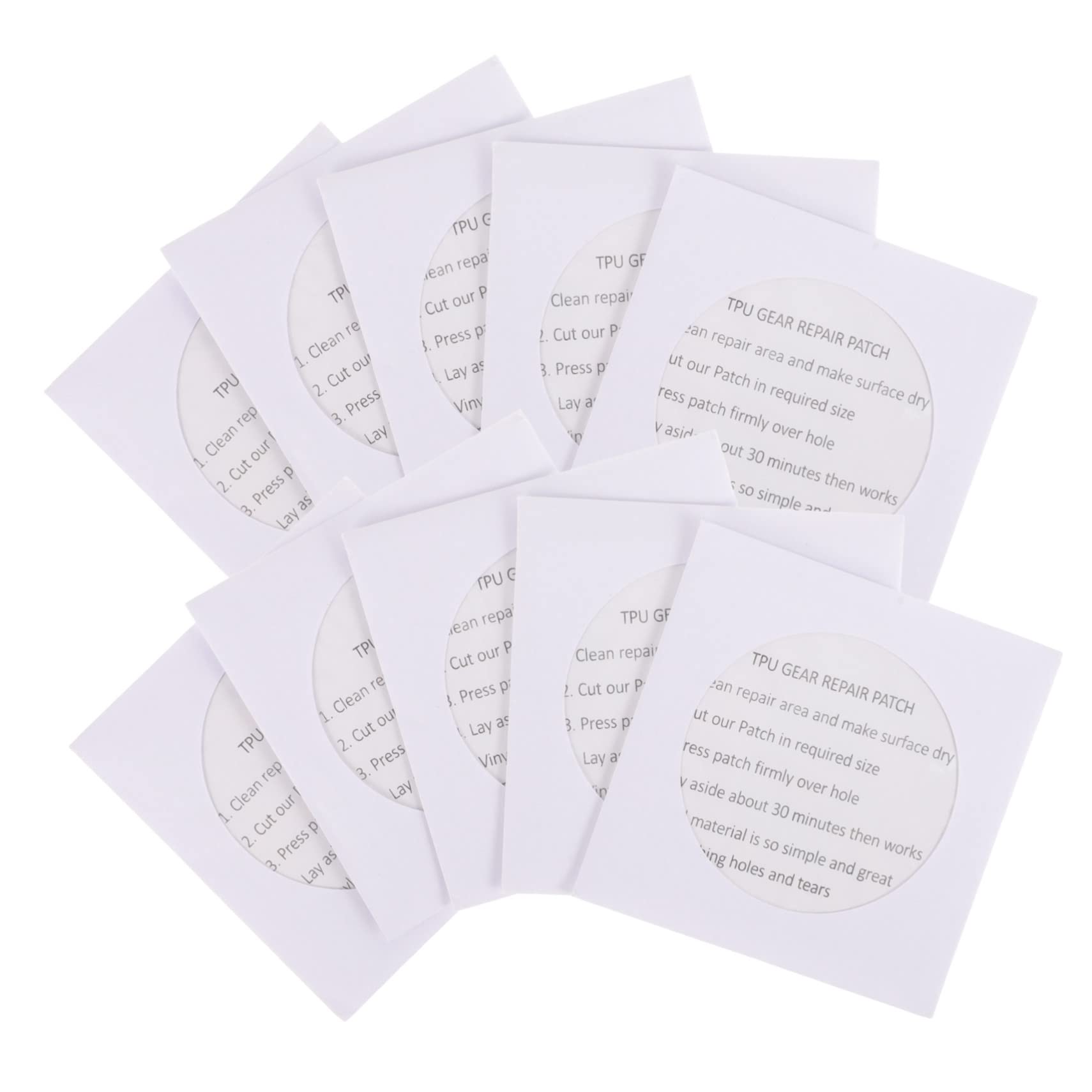 NUOBESTY 125stücke Tpu Reparaturflicken Selbstklebend Für Zelte Luftmatratzen Und Regenbekleidung Transparent Vielseitige Anwendung Bei Rissen Und Löchern