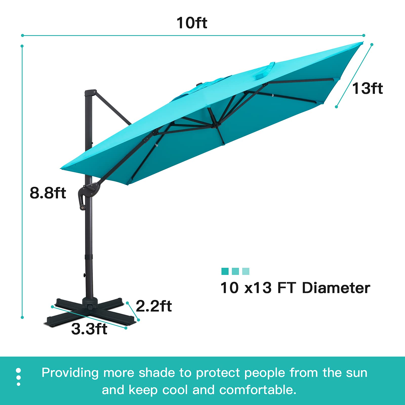 10' sunbrella patio umbrella Tempera Sunbrella 10 ft Auto-Tilt Outdoor Umbrella Cherry main image 0