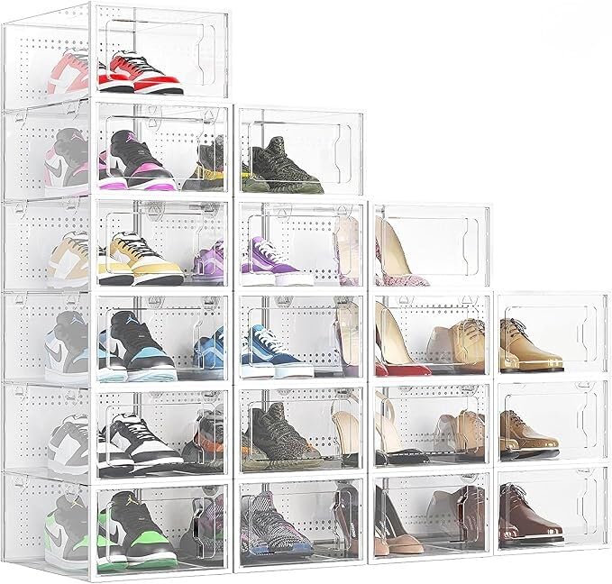 Cajas De Zapatos Pl stico MCSWSEE Juego De 18 Zapatera Organizador cajas-de-zapatos-pl-stico-mcswsee-juego-de-18-zapatera-organizador