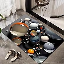 Gvnd 3D Print Anti Skid Floor Mat | Door Mat for Home | Water Absorbent Mat for Bathroom, Bedroom, Entryway & Balcony | Soft, Odour-Free & Easy to Clean Floor Mat