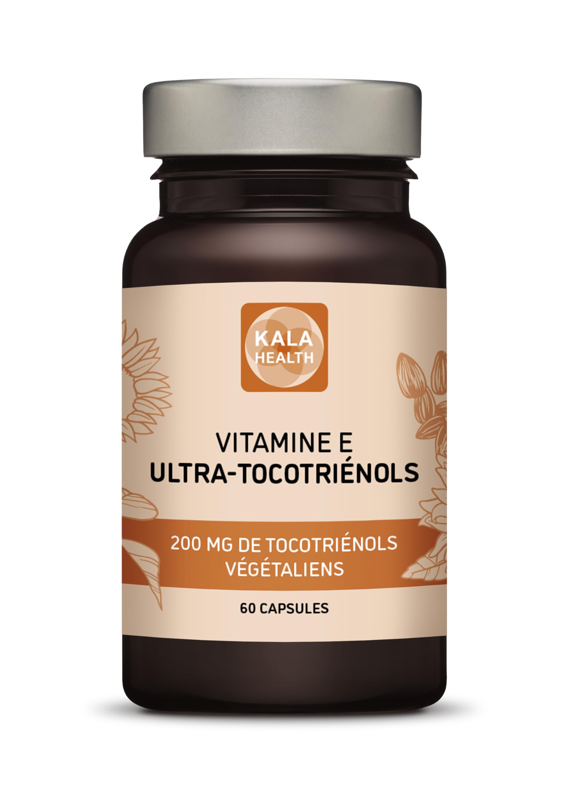 Kala Health Ultra Tocotriénol 200 mg Vitamine E Végétalienne - Les 4 tocotriénols - Alpha Tocotriénol + Bêta Tocotriénol + Gamma Tocotriénol + Delta Tocotriénol - Pas de Tocophérols