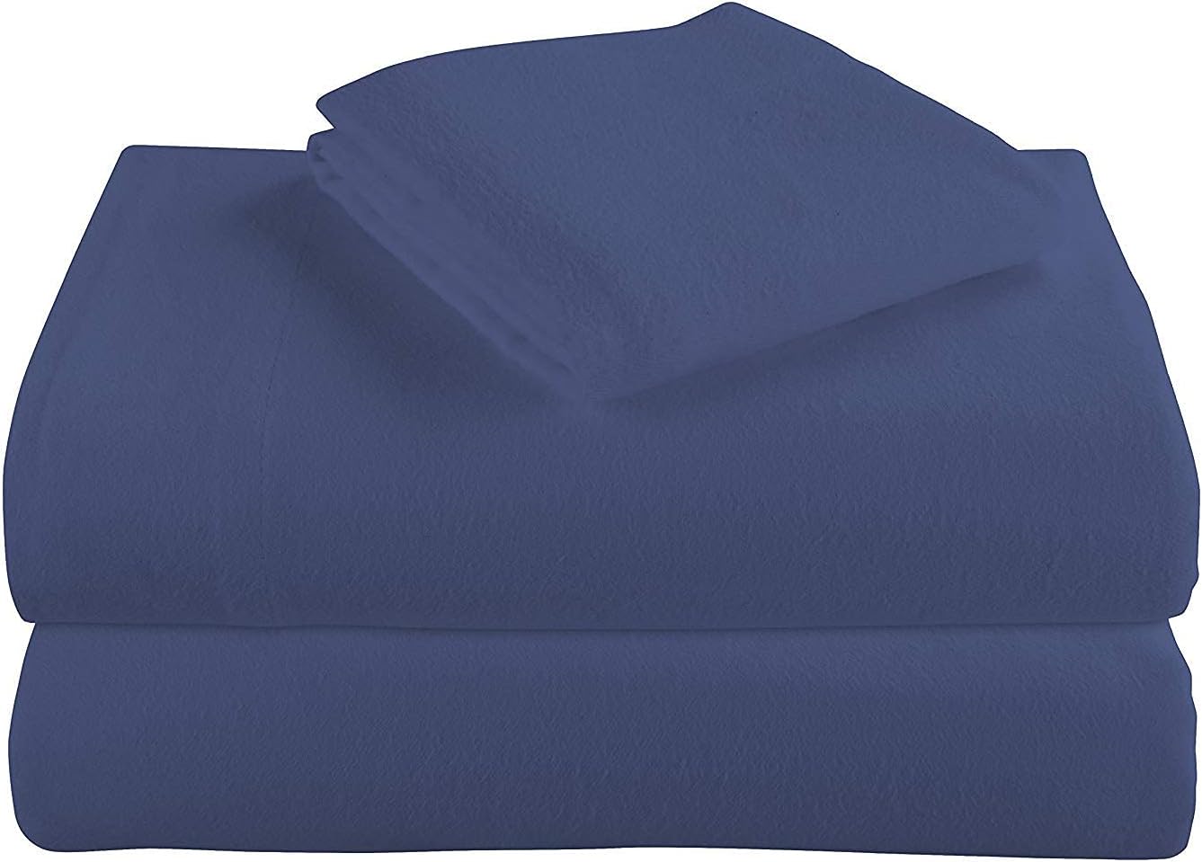 Morgan Home Cotton Turkish Flannel Sheets 100% Brushed Cotton for Warmth & Comfort - Deep Pockets - Warm and Cozy, Great for All Seasons (Blue, Queen)