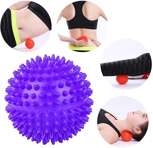 Miniatura 4 de ZJchao Bolas de masaje con puntas, bola masajeadora de dolor muscular de 3.0 in3.5 in, puntiagudas para masaje de espalda de tejido profundo, bolas