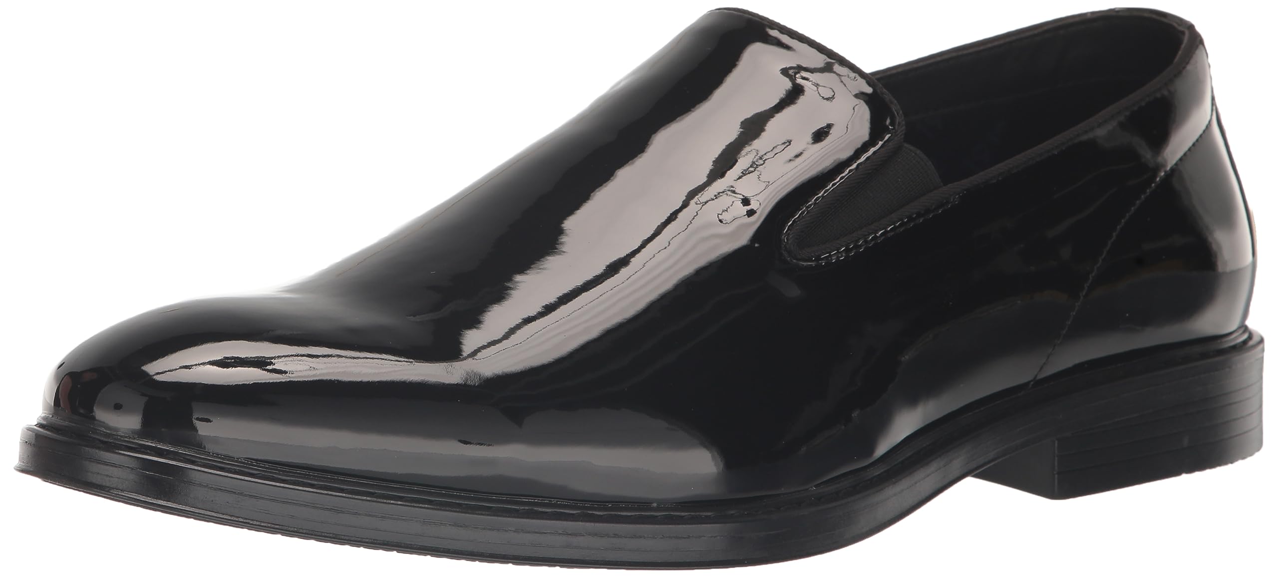 Nunn Bush Men's Centro Formal Flex Plain Toe Slip on Formal Black Patent Loafer