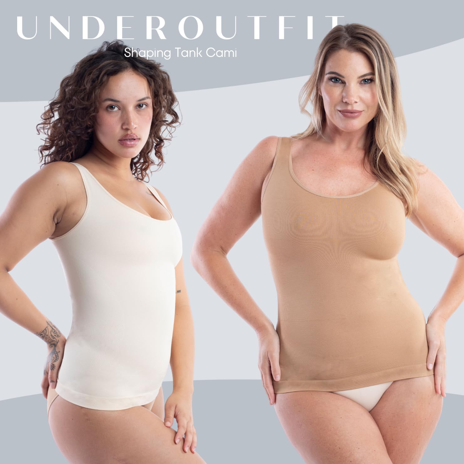 Underoutfit Shapewear Tank Cami, Compression Tank Tops for Women, Tummy Control
