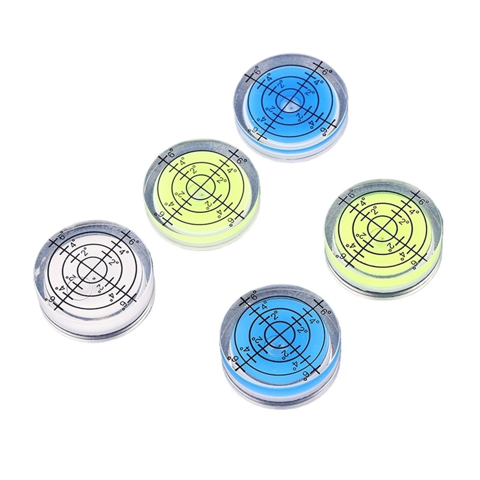 Niveau à bulle en acrylique 32mm, 2 pièces, marquage de degré de Surface, mesureur rond for la Construction, pièces d'outils manuels