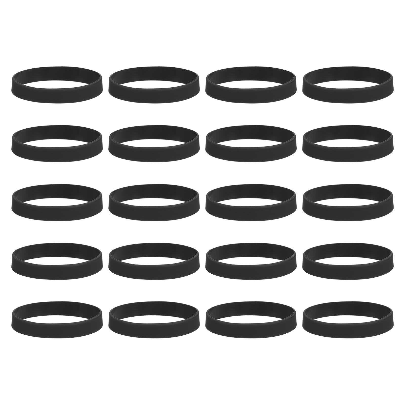 QUARKZMAN 100Pcs Fascette In Gomma Siliconica Antiscivolo 4 Inch Fascette Elastiche Piatte Per Libri Trappole Arte Carta Da Imballaggio Fascette Per Cavi Nero