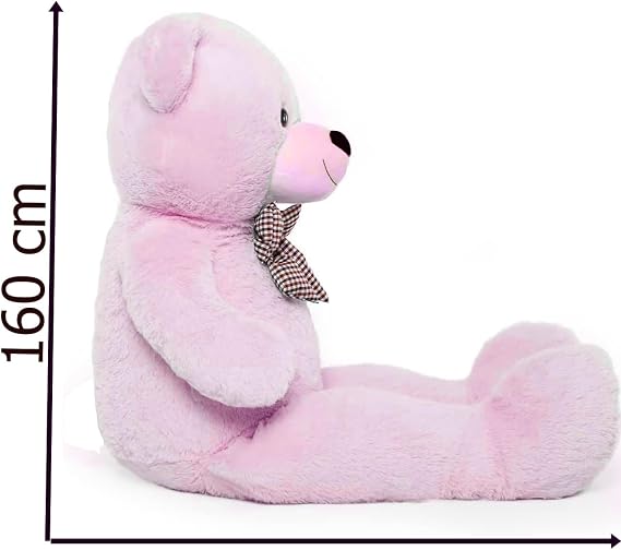 160 cm Bow Tie Plush Bear-Giant Boy-Special Gift for Lover - Local (PINK)