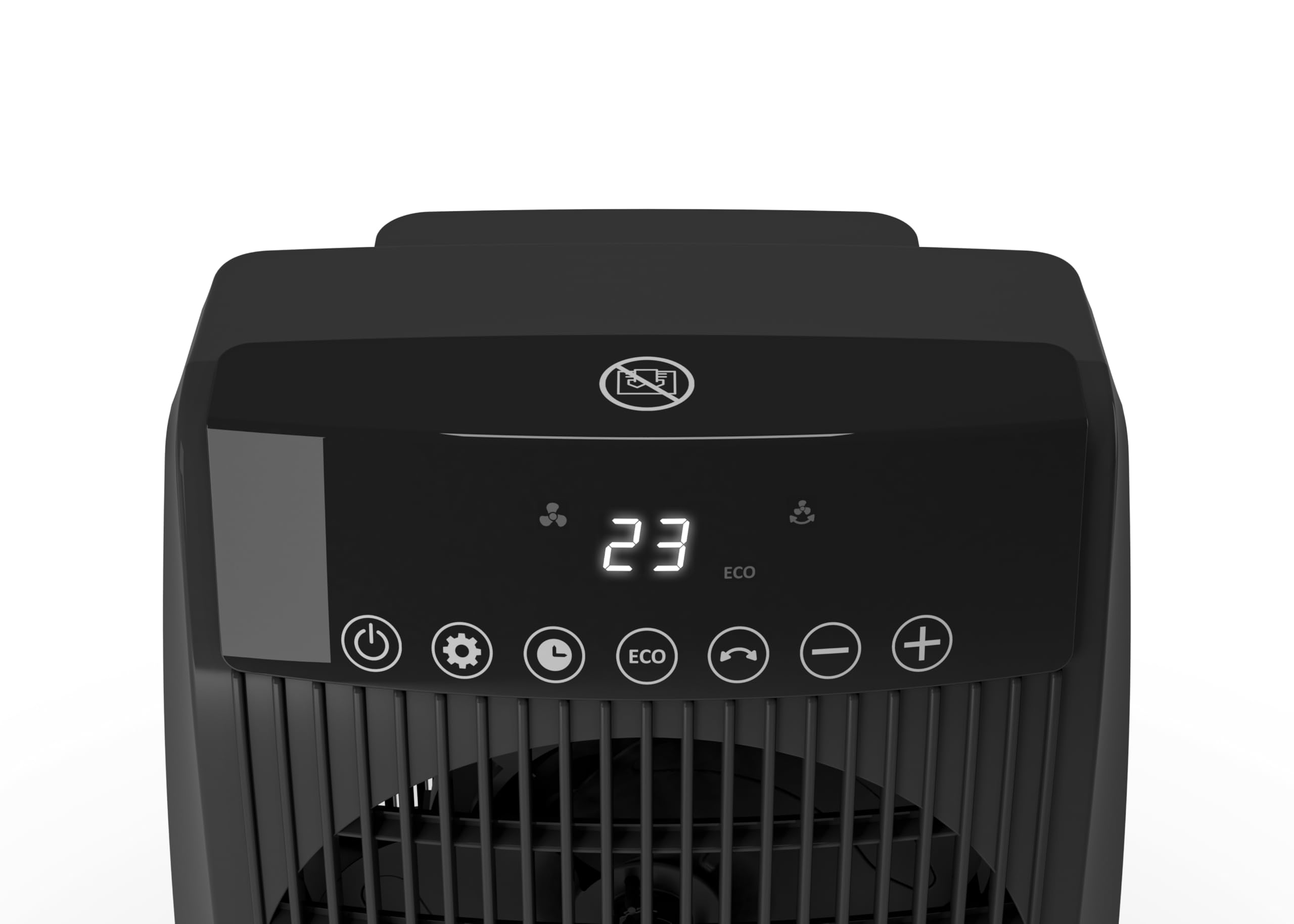 Olimpia Splendid, Caldo Soul, radiateur ventilateur avec puissance jusqu'à 2000W, chauffage, protection IP21, anti-basculement, Eco Mode pour réduire la consommation d'énergie et écran tactile