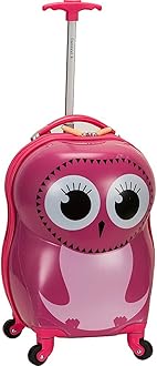 Rockland Kids Jr First Hardside Spinner Luggage, Owl, Carry-On 19-Inch, Rockland Jr. Kids' My First Hardside Spinner Luggage