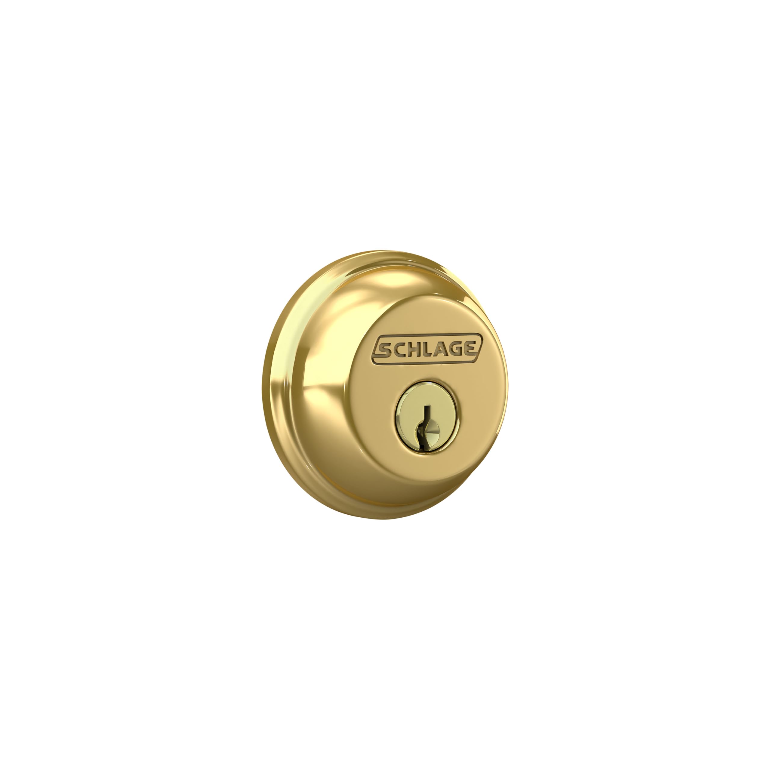 Schlage B60N505 Deadbolt - Keyed Entry, Bright Brass -2 Schlage B60N505 Deadbolt - Keyed Entry, Bright Brass -2