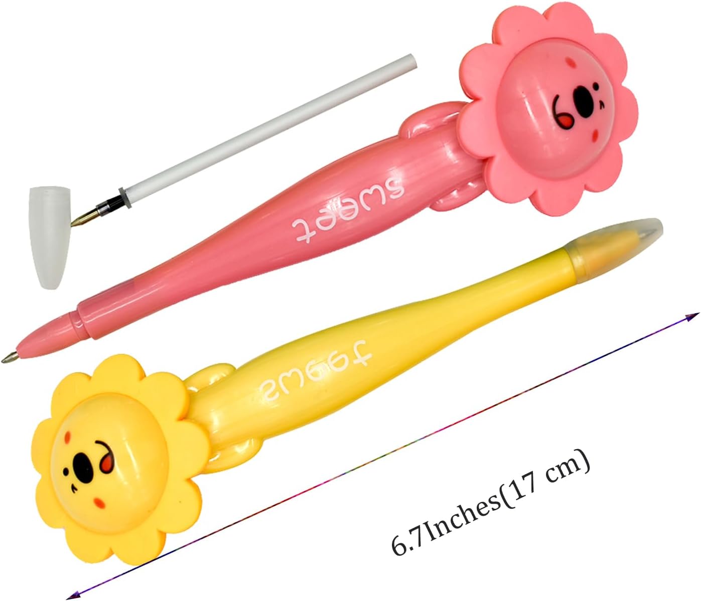 6 Pcs Cute Cartoon Lion Ballpoint Pens Novelty Animal Pen Black Ink image 2