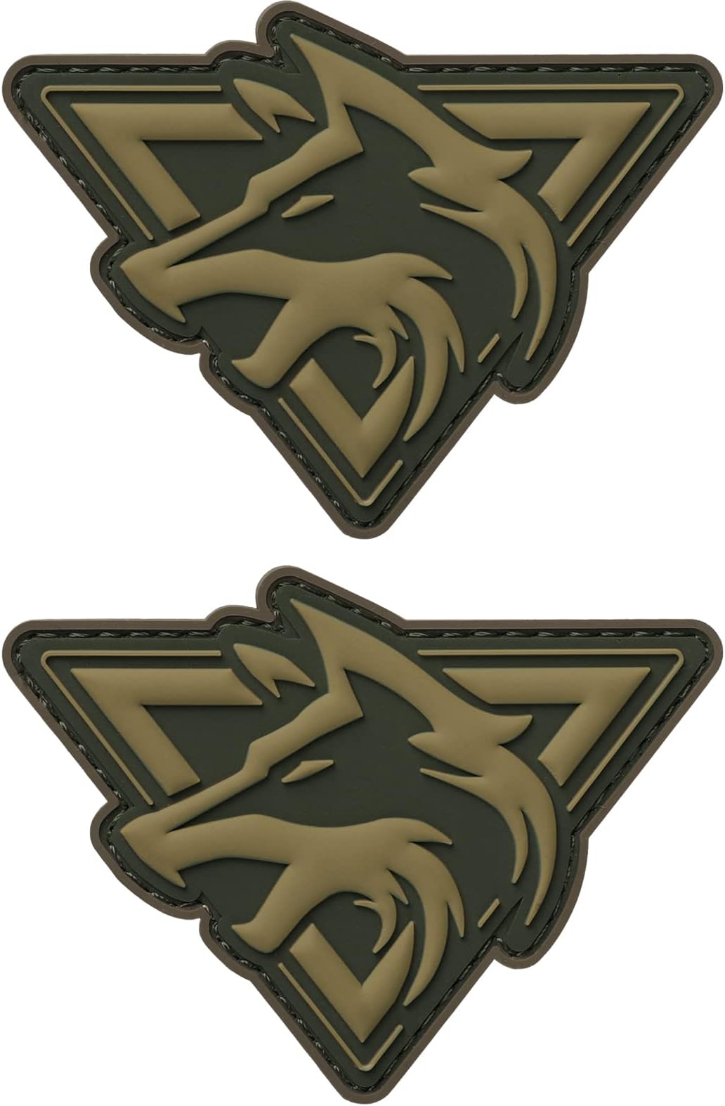 WYNEXMorale Patch of Wolf, Tactical Patch PVC Loop and Hook Patches 3D Morale Applique for Backpacks Caps Vest Tactical Gears -2 Pcs