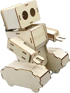Kompakt das sprachgesteuerte Robotermodell aus Holz zu Hause