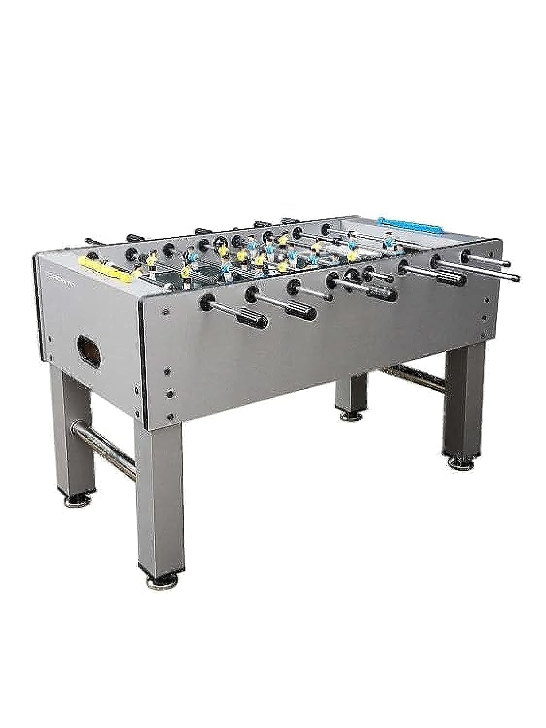 Toronto GF016 5FT Soccer Table – Durable MDF Construction, Laminated Playfield & Apron, Anti-Slip Handles, Stable MDF Square Legs, Perfect for Home Entertainment & Family Fun - Grey Color