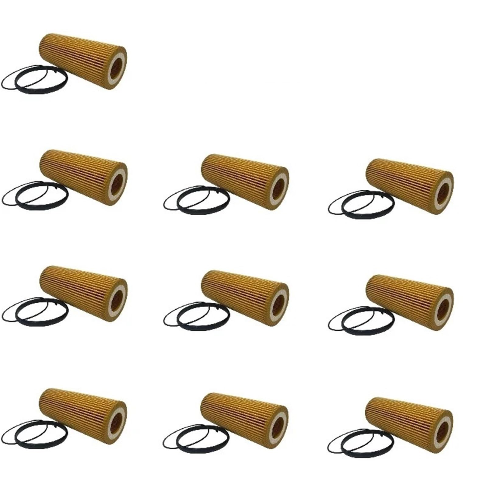 Filtro de Aceite para Coche 10 filtros de aceite 06E115562A 06E115562C 06E115562 06E115466 compatibles con Audi, VW Touareg y Porsche Cayenne
