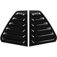 JSCARLIFE 2PCS Car Rear Window Louvers for Golf,ABS Plastic Window Blinds Exterior Air Vent Scoop Shades Sporty Car Accessories Trim Black, For 2013-2019 V&olkswagen Golf 7/MK7/7.5 GTI R