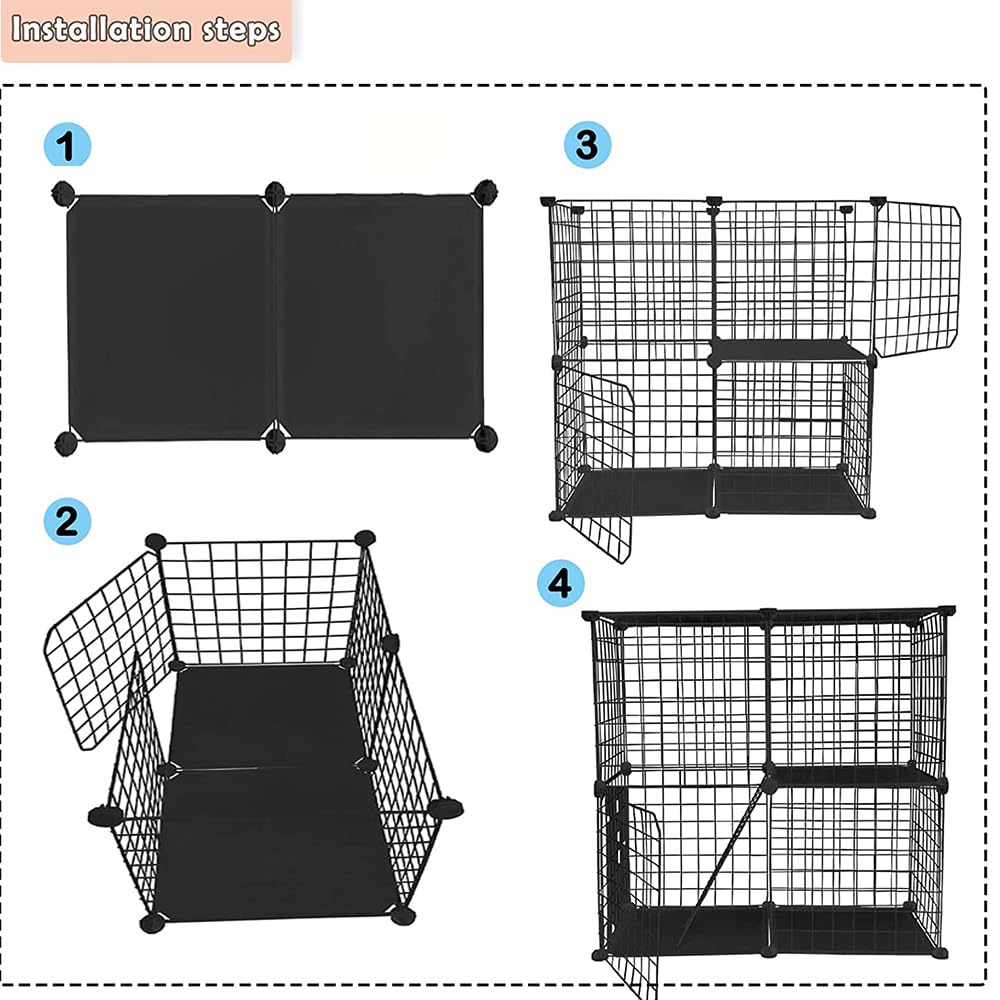 Amazon.co.jp: 猫ケージ キャットハウス 組み立て 猫のゲージの