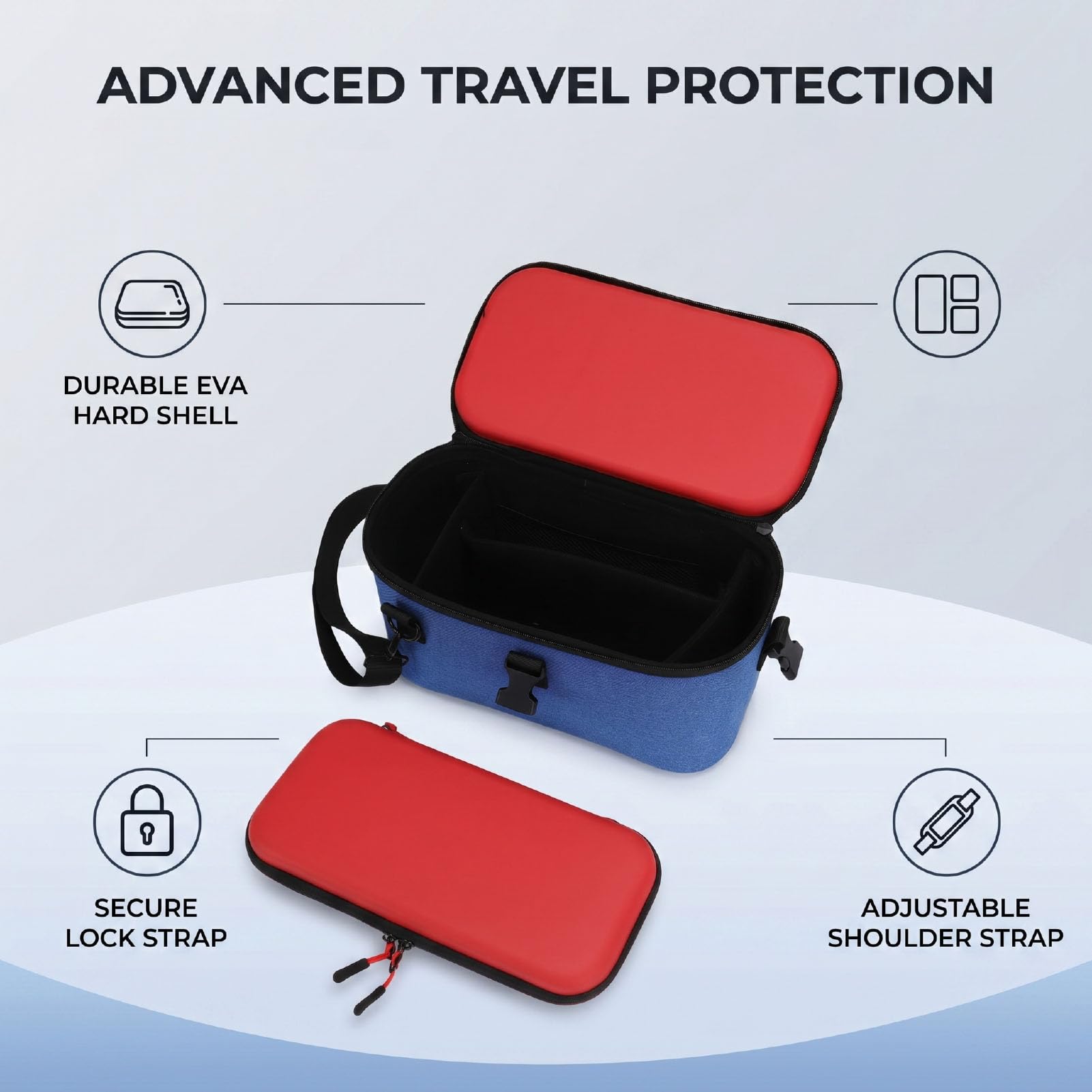 Fabater Custodia da Trasporto per Controller di Gioco Resistente Impermeabile a Doppio Strato per Accessori da Viaggio per 2 Protezione Rigida in EVA