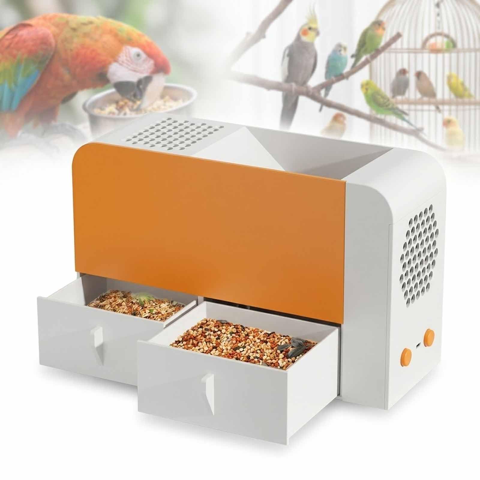 Electric Bird Seed Cleaner Shell Blower, Electric Parrot Feed Grain Blowing Machine with 5-Level Wind Speed, 10 Cm Grain Storage Compartment, for Millet, Miscellaneous Grains, Melon Seeds, Rice
