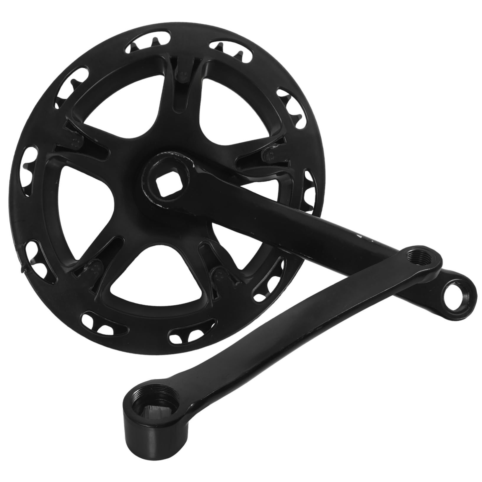 TOYANDONA Set Guarnitura Bici da Corsa Corona Robusta in Metallo e Braccio Pedivella Foro Quadrato, Kit di Sostituzione Guarniture per Riparazione Biciclette, Adatto per Ciclisti e Uso Outdoor