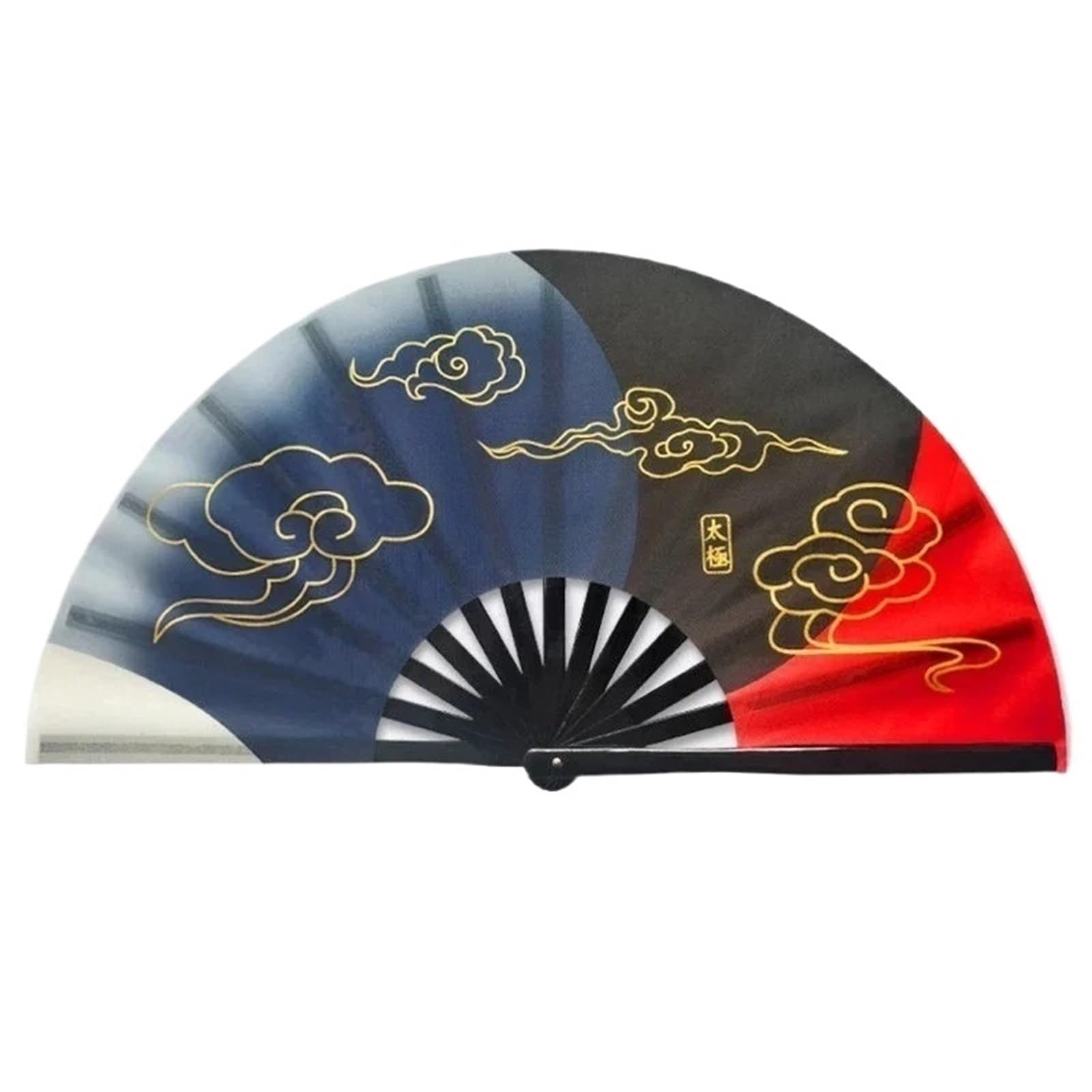 MDSIOKHJ Tai Chi Fan Elderly Morning Exercise Tai Chi Fan Kung Fu Taiji Single Double Sided Martial Arts Sport Fitness for Fitness(Color 1)