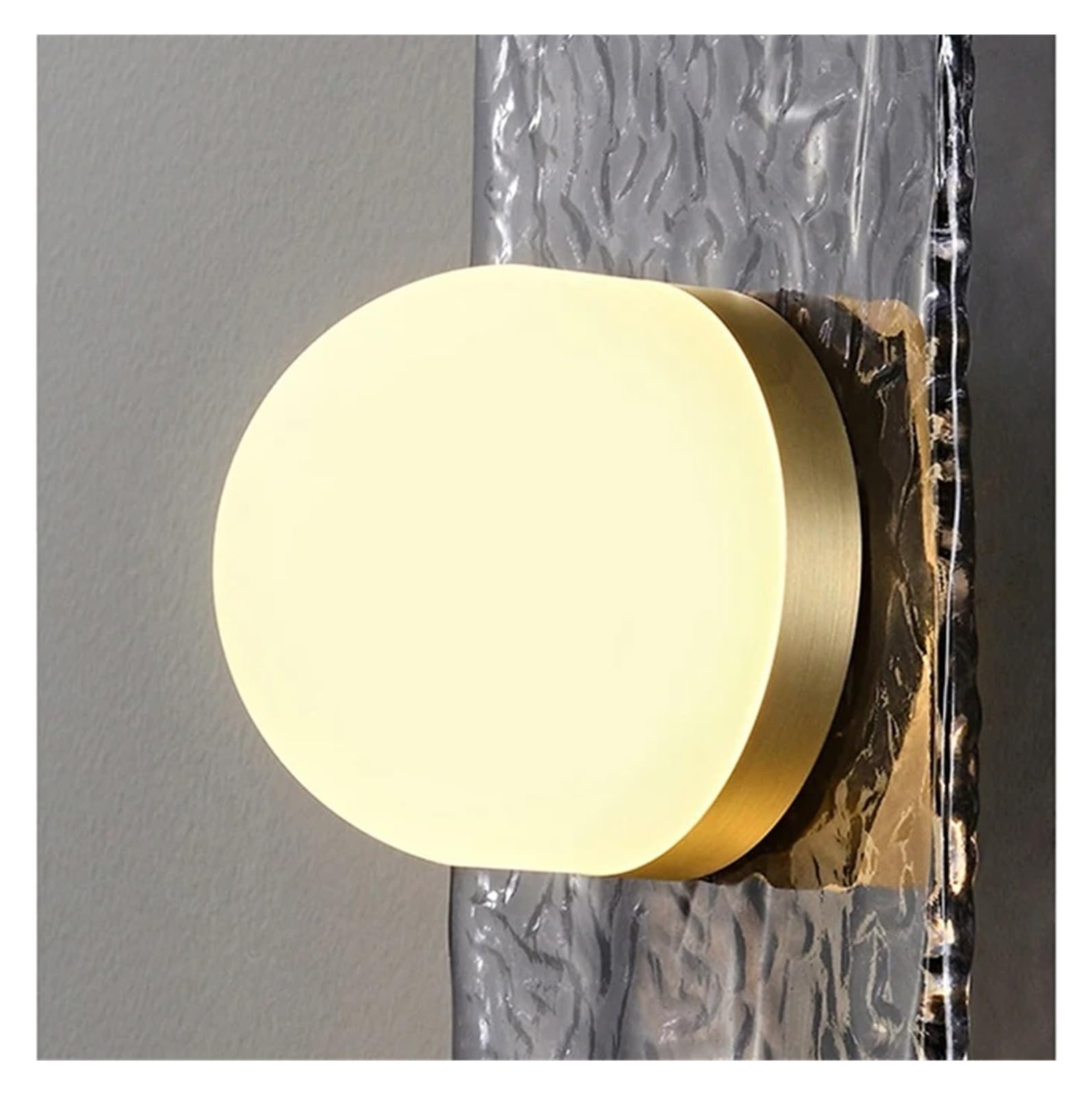 Jybnbbe Gray Restaurant, Living Room, Bedroom, Home Wall Lamp Copper Minimalist Smoke Glass Long Wall Lamp,Chandeliers,1 Head