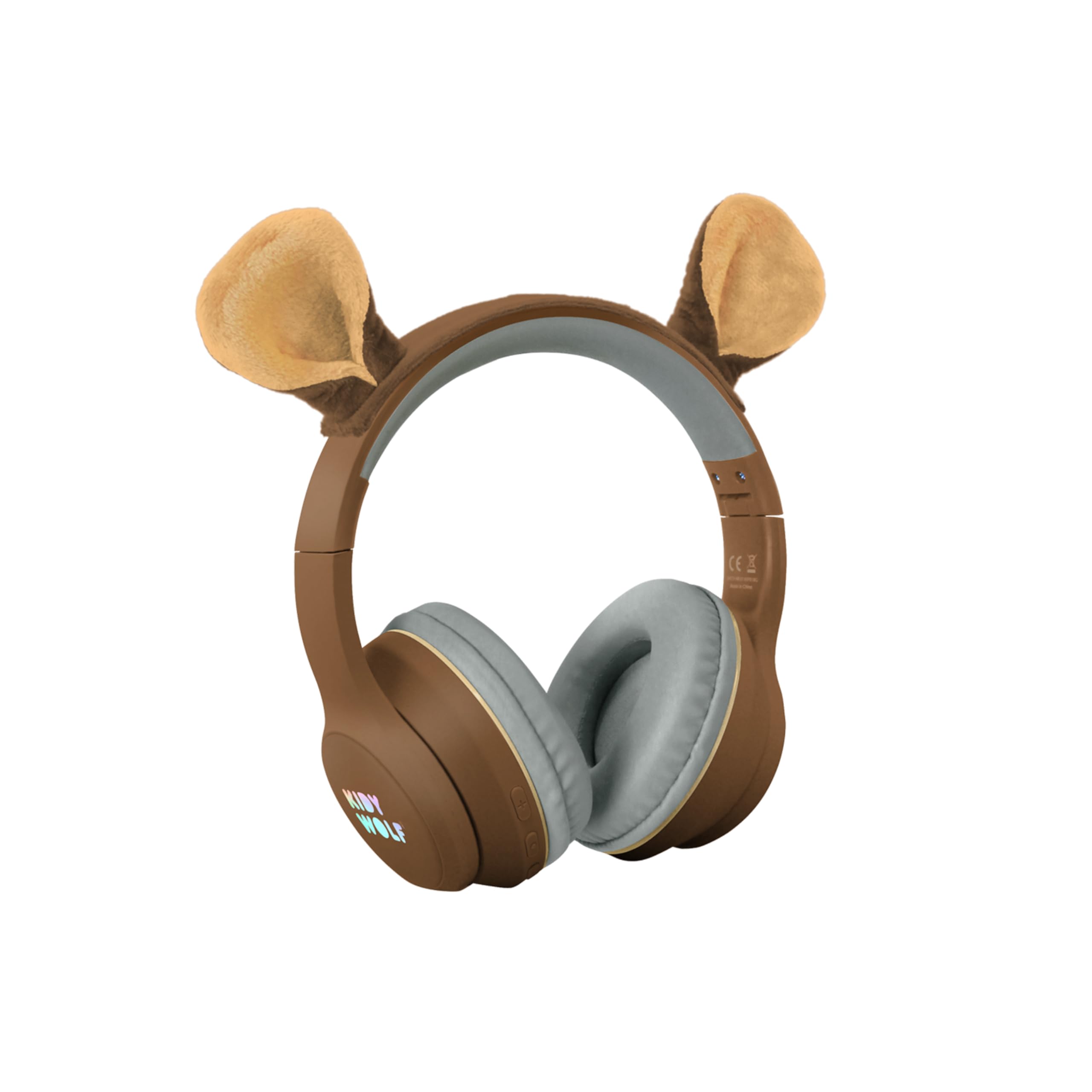 KIDYWOLF - KIDYEARS Ours- Casque Audio Enfant Bluetooth & Filaire - Volume Limité 85dB pour Protéger l'Audition