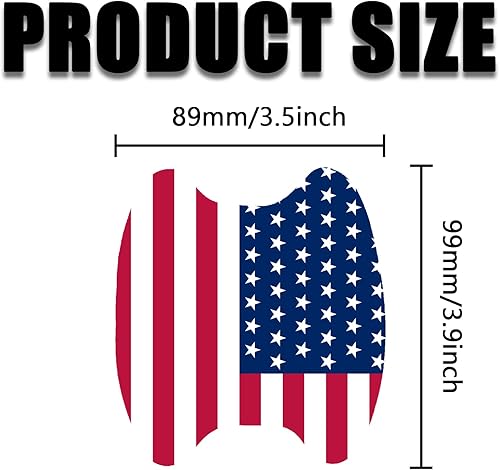 Miniatura 2 de beypovk 4 calcomanías para manija de puerta de automóvil, bandera estadounidense, antiarañazos, protector de taza de puerta de automóvil, película