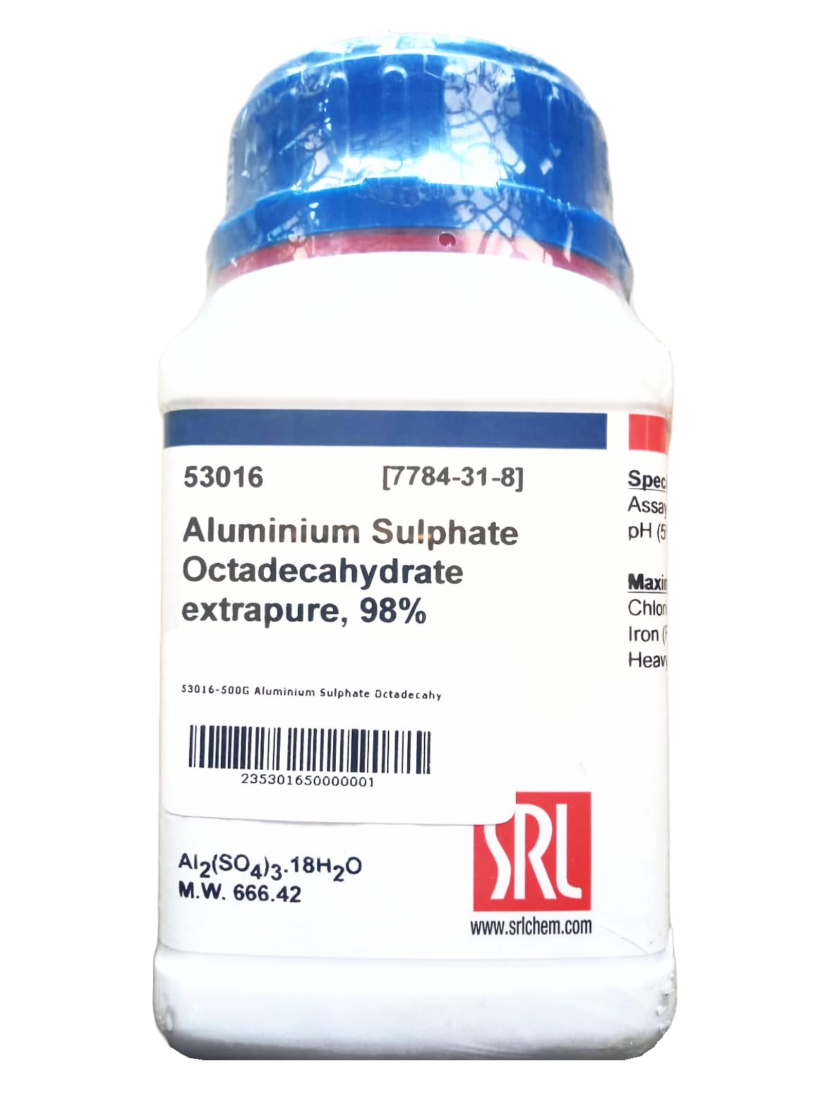 See full amazon price history chart for SRL Aluminium Sulphate Octadecahydrate extrapure, 98%, 500Gm, CAS NO 7784-31-8, Molecular Formula : Al2(SO4)3.18H2O, Storage : Room Temperature Shelf Life : 60 Months for laboratory and industrial use SRL Aluminium Sulphate Octadecahydrate extrapure, 98%, 500Gm, CAS NO 7784-31-8, Molecular Formula : Al2(SO4)3.18H2O, Storage : Room Temperature Shelf Life : 60 Months for laboratory and industrial use (B0CBG1716P) Amazon Price History, Amazon Price Tracker