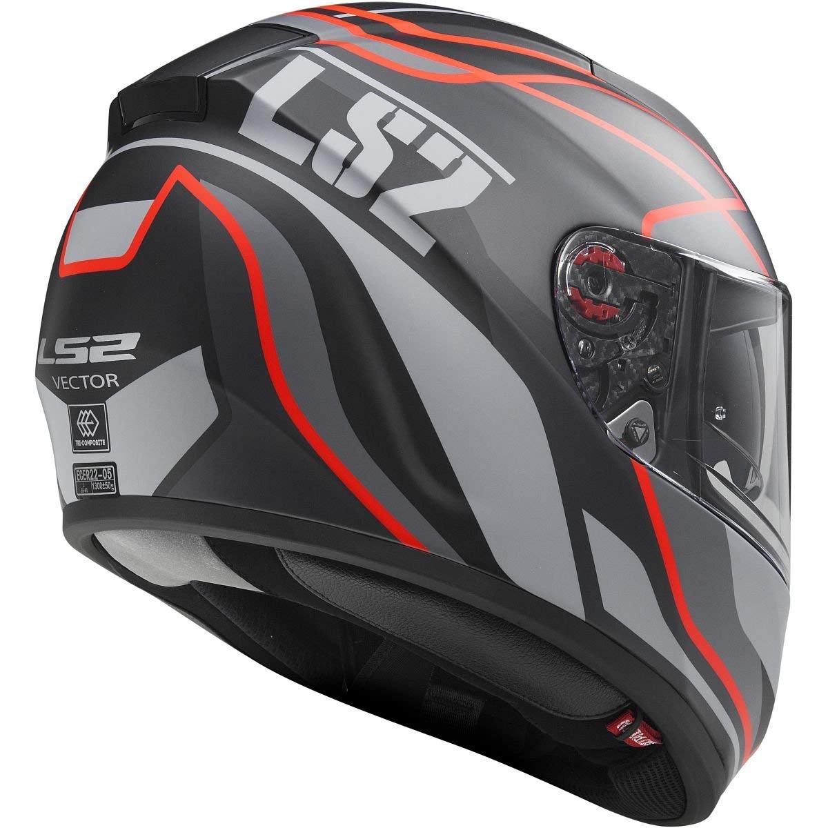 LS2 Helmets Citation Road Touring Vantage Full Face Motorcycle Helmet with Twin Shield System (XX-Large, Vantage Red) : Automotive