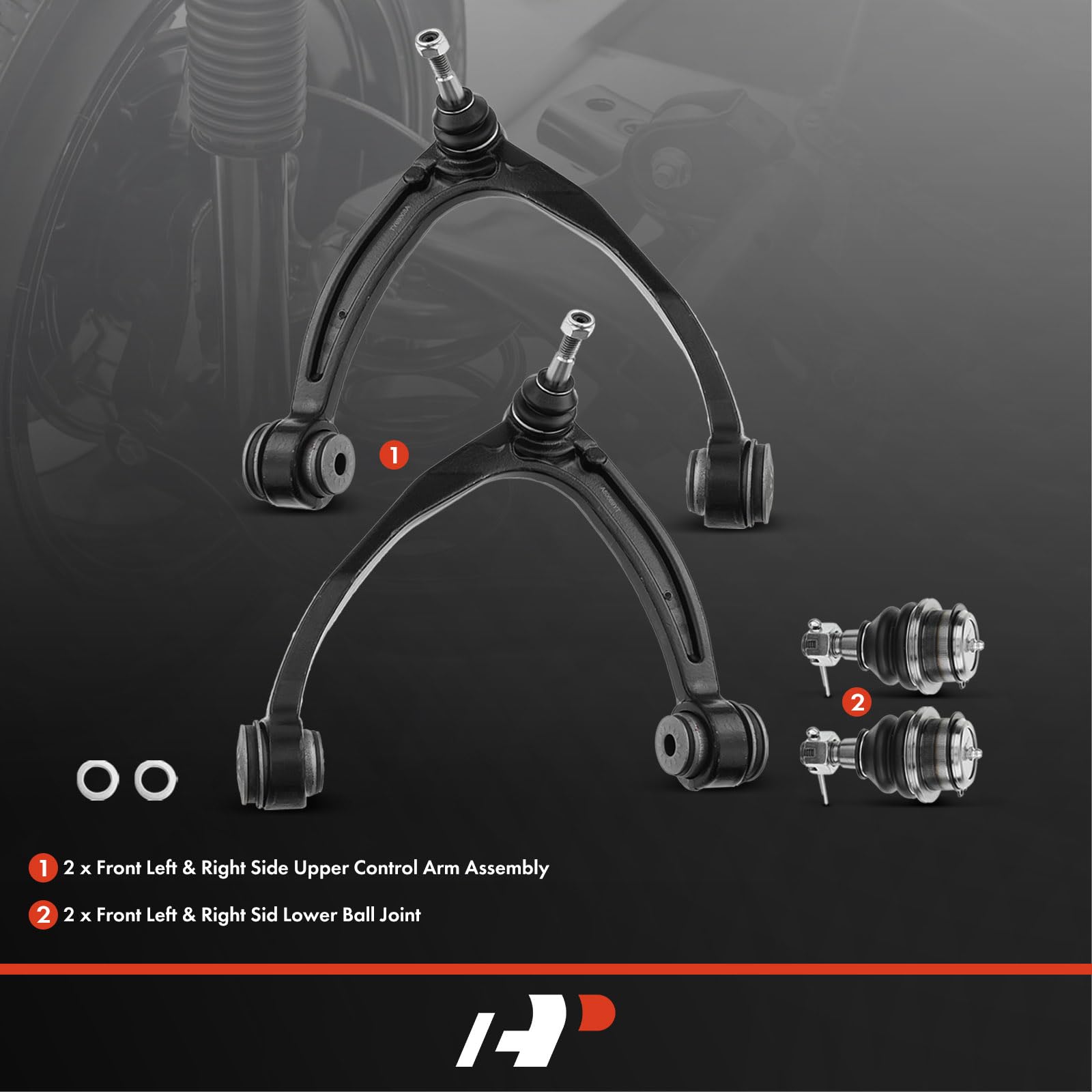 Front Upper Control Arm & Ball Joint Kit – For 2007-15 Chevy Silverado, Tahoe, GMC Yukon