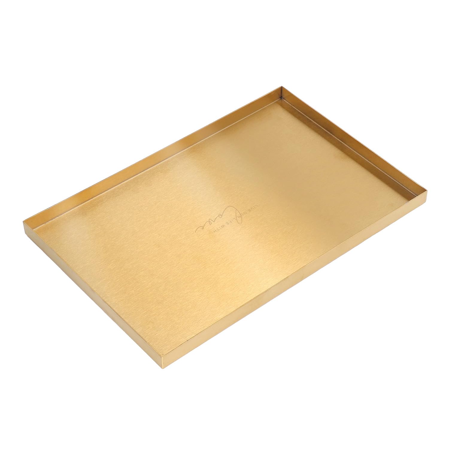Bandeja de Almacenamiento Decorativa de Acero Inoxidable, Bandeja Organizadora de Almacenamiento de Metal Rectangular Dorada,Vajilla de Cocina para el Hogar Moderno,Joyería, Maquillaje, Artículos