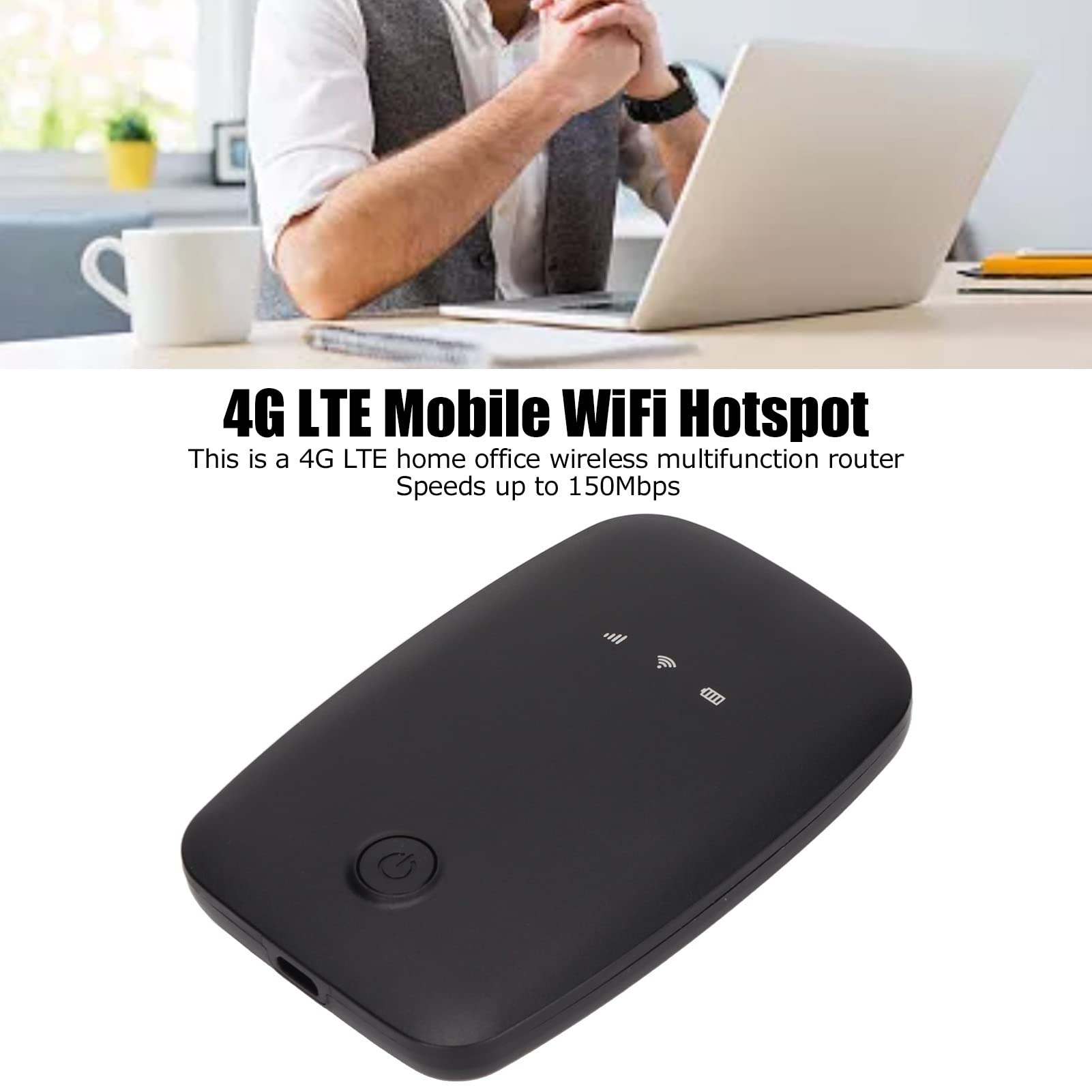 Mobilny Hotspot M3 4G LTE, Szybki Hotspot WiFi 150 Mb/s, Przenośny Router WiFi 4G FDD B1 B3 B5 B40, Kieszonkowe WiFi do Podróży w Biurze Domowym