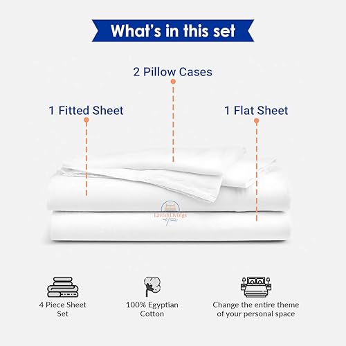 Miniatura 3 de Juego de sábanas de tamaño Queen, suave como la mantequilla de 600 hilos, 100% algodón egipcio puro tejido satinado, las mejores sábanas para cama,