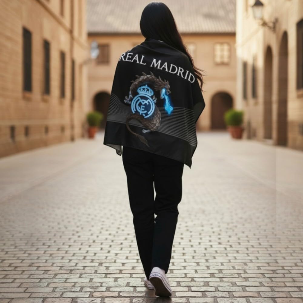 Real Madrid Bandera Oficial Nº 14 Diseño dragón - Producto Licenciado - Medidas 150 x 100 cm. - Poliester 100%