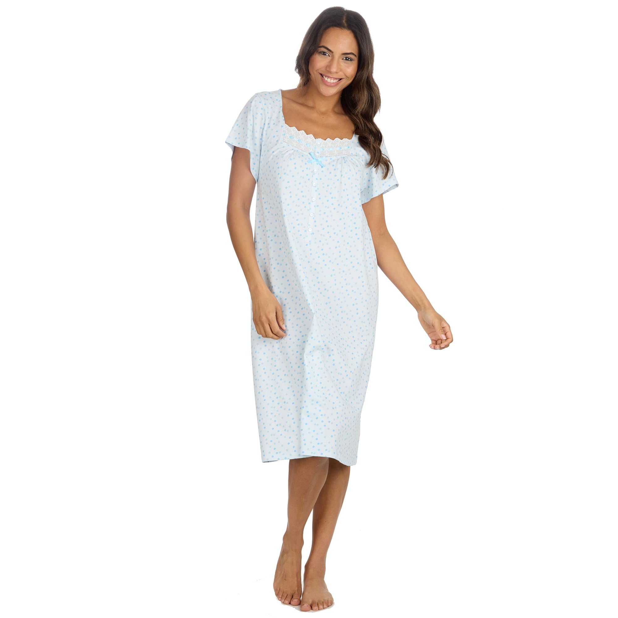 Undercover Ladies Cotton Nightie 34B1953 Blue Spot 18-20