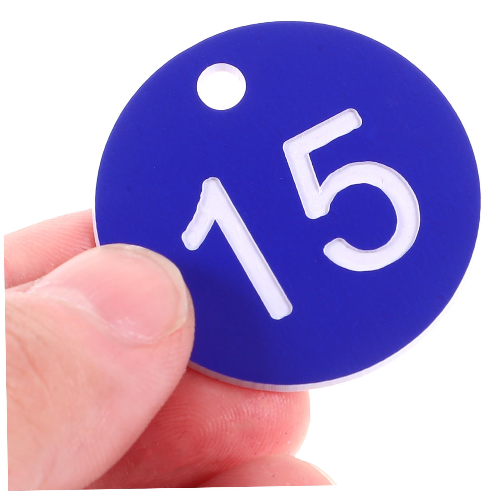 Amazon | WRITWAA 50セットポータブルアクリル数字タグ 深青色