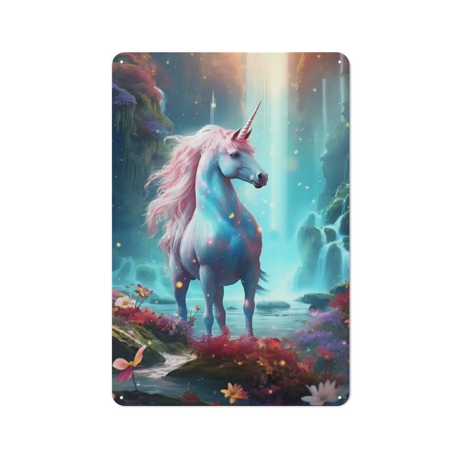 Unicorn Horse Fantasy Retro-style Metal Sign 30x20cm for Guest Room Or Hallway, for Hallway Wall Decor Fans
