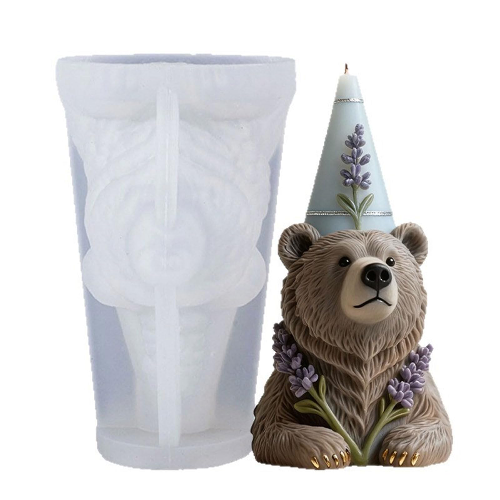 OSNIYAW Easy to demould silicone balloon bear for soap and chocolate making, artistic detail for workshops, silicone candle mould