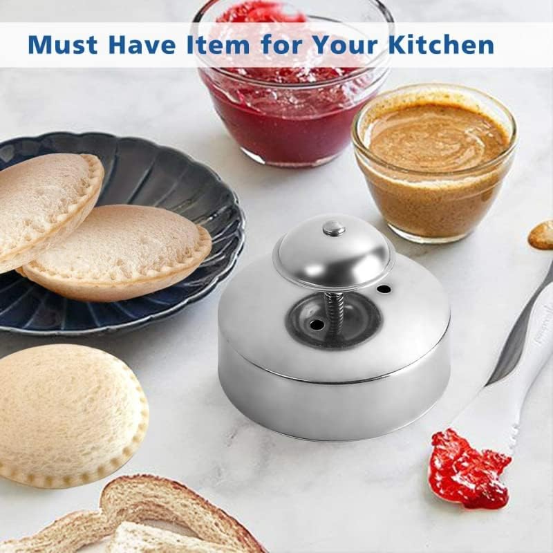 Kids Sandwich Cutter and Sealer, Stainless Steel Pocket Sandwich Bread Cutter and Sealer Pressing Sandwich Bread Cutter Mould for Making Sandwiches Burgers Meatloaf Cheese (1PC)