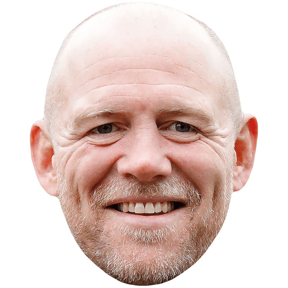 Mike Tindall (Smile) Celebrity Mask, Flat Card Face, Fancy Dress Mask
