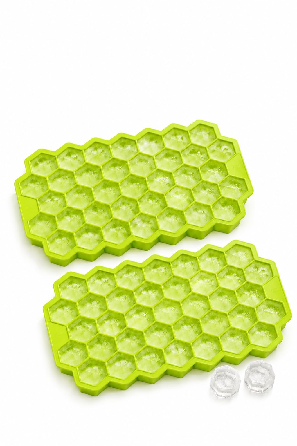 Honeycomb Silicone Ice Cube Tray (Pack of 2) – 74 Hexagon Ice Cubes, BPA-Free Food Grade Silicone, Easy Release & Stackable Ice Trays for Freezer, Cocktails, Whiskey & Water Bottles-image-29