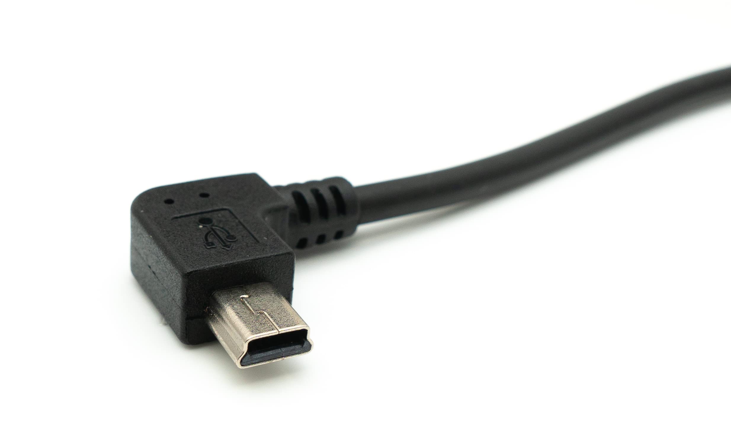 USB 2.0 Cable 20 cm Mini B Plug to Plug Angle Adapter in Black UK