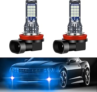 2Pcs H8/H11 LED Iceblue Fog Light Bulbs,24LEDs High Bright 3030 Chips H11 LED Bulbs Replacment Kit,DRL Fog Lights for Car Trucks, SUVs, Vans, 12-36V