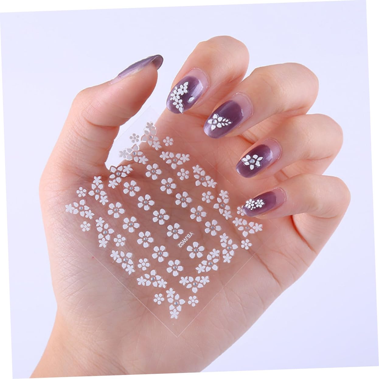 5 Set Adesivi Per Unghie Fiori Autoadesivi Decorazioni Nail Art Giapponesi Facili Applicare E Resistenti Per Manicure 30 Fogli*5